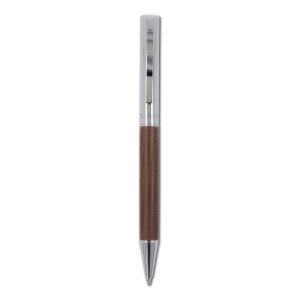 Ensemble stylo à bille et roller en métal bois de noyer dans une boîte cadeau 6