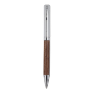 Ensemble stylo à bille et roller en métal bois de noyer dans une boîte cadeau 9