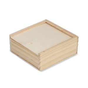 Set Tic Tac Toe dans une boîte en bois 3