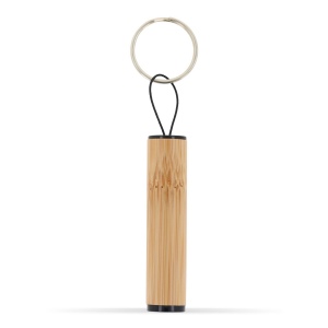 Porte-clés lampe de poche en bambou 3
