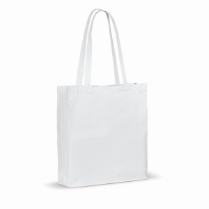 Sac en coton recyclé avec soufflet 140g/m² 38x10x42cm 2