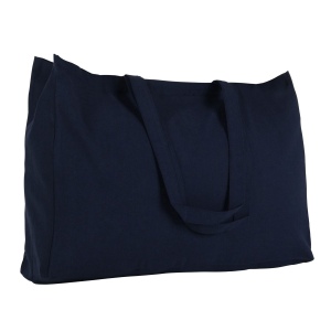 Recycled cotton bag with gusset 140g/m² 49x14x37cm 12