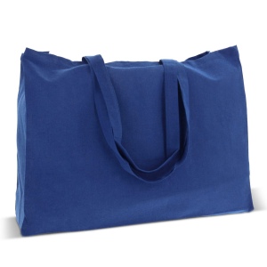 Recycled cotton bag with gusset 140g/m² 49x14x37cm 15