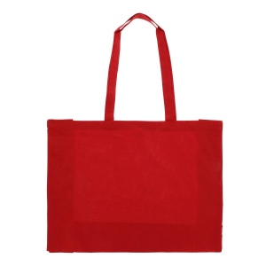Recycled cotton bag with gusset 140g/m² 49x14x37cm 16