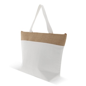 Sac isotherme de plage coton/jute 43x33x14 cm 2