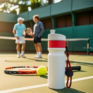 Bidon de sport avec bord et cordon 750ml 30