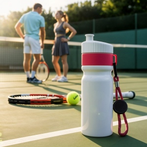 Bidon de sport avec bord et cordon 750ml 49