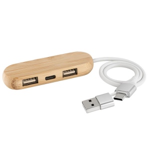 Hub USB en bambou MetMaxx 2