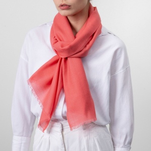 Echarpe longue Faustine Corail 4