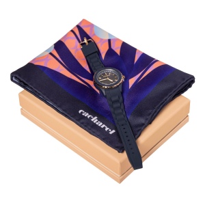 Parure Cacharel Navy (montre & foulard)