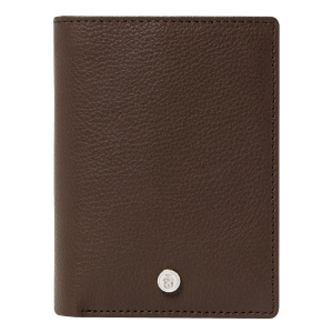 Porte-cartes Flap Button Brown 2