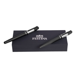 Parure Classicals Black Edition Silver (stylo bille & stylo roller)