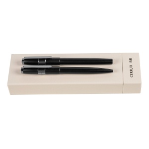 Parure Block Black (stylo bille & stylo plume)
