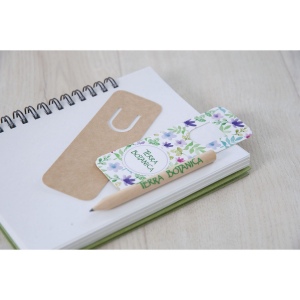 KIT MARQUE PAGE 10 cm ECO INCO(+Quadri surface totale sur face blanche du marque-page (verso kraft neutre) - quadri sur le crayon)