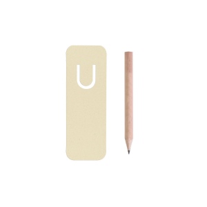 KIT M.PAGE CANNE SUC 8.7 ECO (+Quadri surface totale sur face blanche du marque-page (verso kraft neutre) - quadri sur le crayon) 2