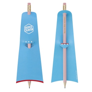 SUPER CRAYON-SUPWOMAN(+Copie laser 2 faces sur cape + marquage à chaud simple une couleur sur crayon - texte uniquement) 2