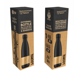 Bouteille isotherme acier inoxydable RCS Finition bambou - Environnement & nature 4