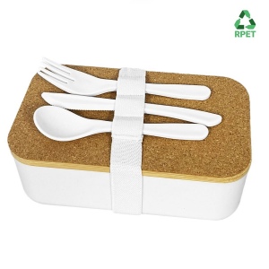 Lunchbox avec couverts RPET finition liège - ENVIRONNEMENT & NATURE 4