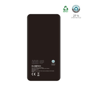 Batterie de secours RPET avec LED 10 000mAh - BLUETECH 4