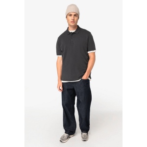 Polo écoresponsable délavé en jersey homme