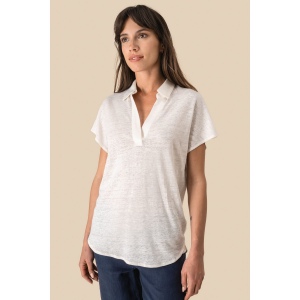 Polo en lin femme