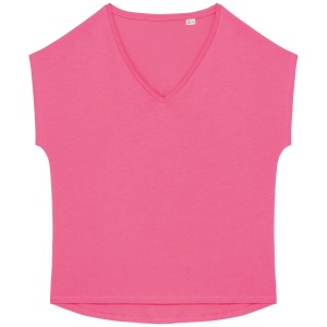 T-shirt écoresponsable loose à col V femme 4