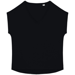 T-shirt écoresponsable loose à col V femme 3
