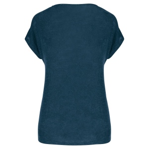 T-shirt col V en lin femme 17