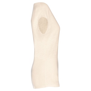 T-shirt col V en lin femme 19