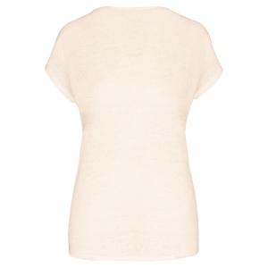 T-shirt col V en lin femme 14