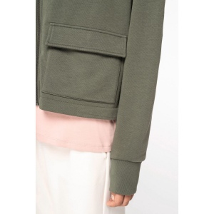 Sweat-shirt écoresponsable zippé à capuche French Terry femme 12