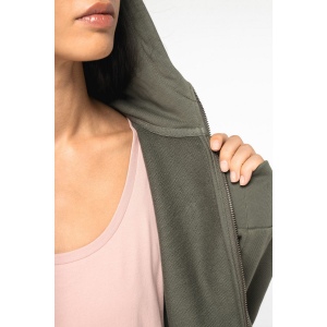 Sweat-shirt écoresponsable zippé à capuche French Terry femme 13