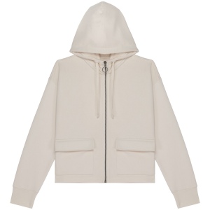 Sweat-shirt écoresponsable zippé à capuche French Terry femme 6