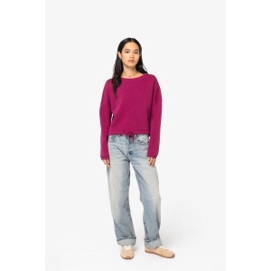 Sweat-shirt écoresponsable à col rond oversize crop femme 8