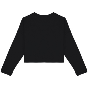 Sweat-shirt écoresponsable à col rond oversize crop femme 18