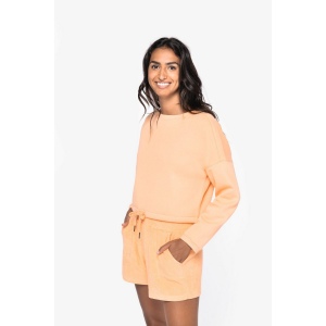 Sweat-shirt écoresponsable à col rond oversize crop femme 9