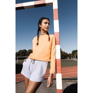 Sweat-shirt écoresponsable à col rond oversize crop femme 11