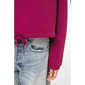 Sweat-shirt écoresponsable à col rond oversize crop femme 13