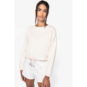 Sweat-shirt écoresponsable à col rond oversize crop femme 15
