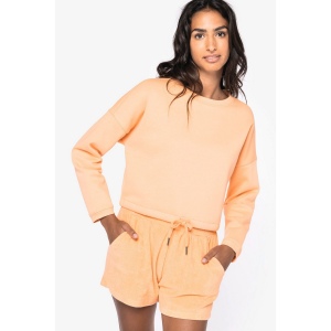 Sweat-shirt écoresponsable à col rond oversize crop femme 16