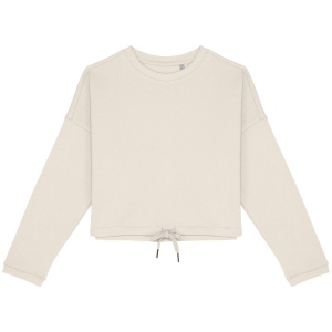 Sweat-shirt écoresponsable à col rond oversize crop femme 4