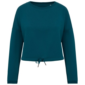 Sweat-shirt écoresponsable à col rond oversize crop femme 6