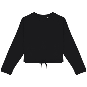 Sweat-shirt écoresponsable à col rond oversize crop femme 3