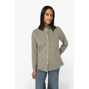 Chemise écoresponsable délavée femme