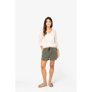 Short écoresponsable délavé en lyocell femme 4