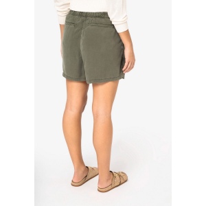 Short écoresponsable délavé en lyocell femme 6