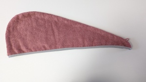 Bonnet de bain éponge style turban avec logo brodé 3