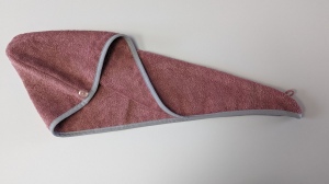 Bonnet de bain éponge style turban avec logo brodé 2