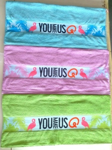 Serviette de bain liteau sublimé quadri 4