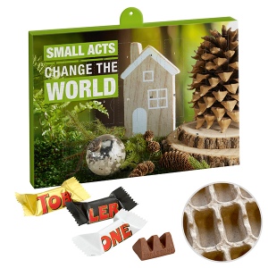 Calendrier de l’avent de marque Premium – version PAPIER avec un Mix des Minis Toblerone